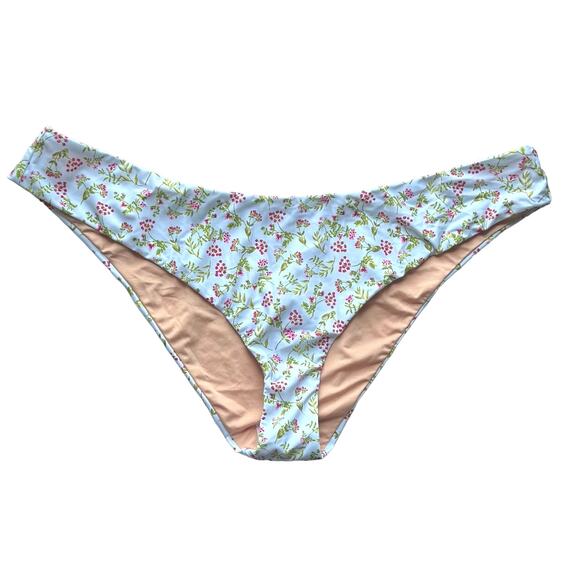 J. Crew Curved-Waist Cheeky Plus Bikini Bottoms Swimwear Floral Size 2X New - Picture 1 of 6